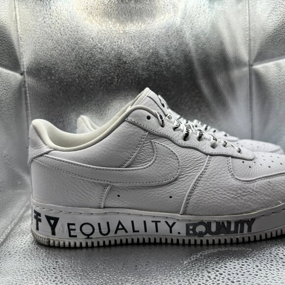 Size 11.5 Nike Air Force 1 Low CMFT Equality White Mens Sneaker Shoes AQ2118-100 main image 10